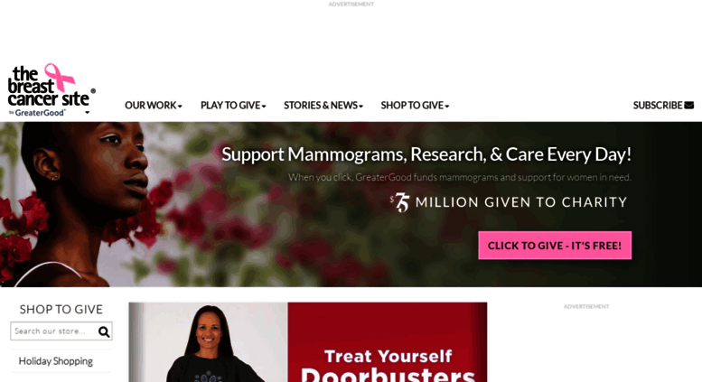 breast cancer site click free for