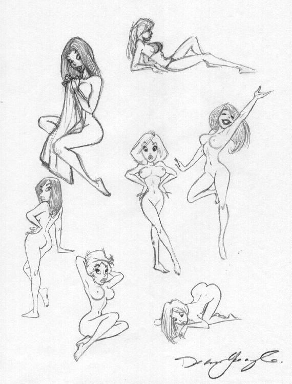 cartoon drawings naked