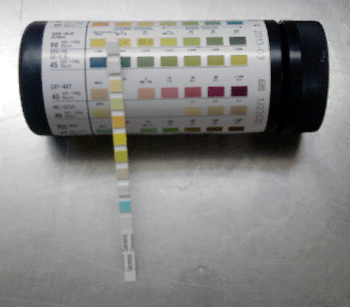 for bayer blood urine strips test