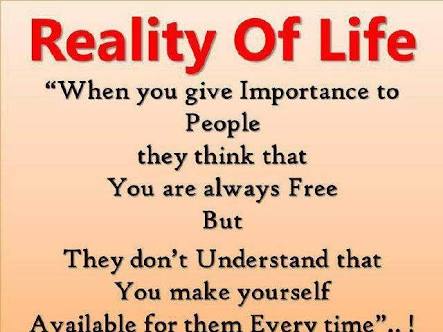 accepting reality of the life