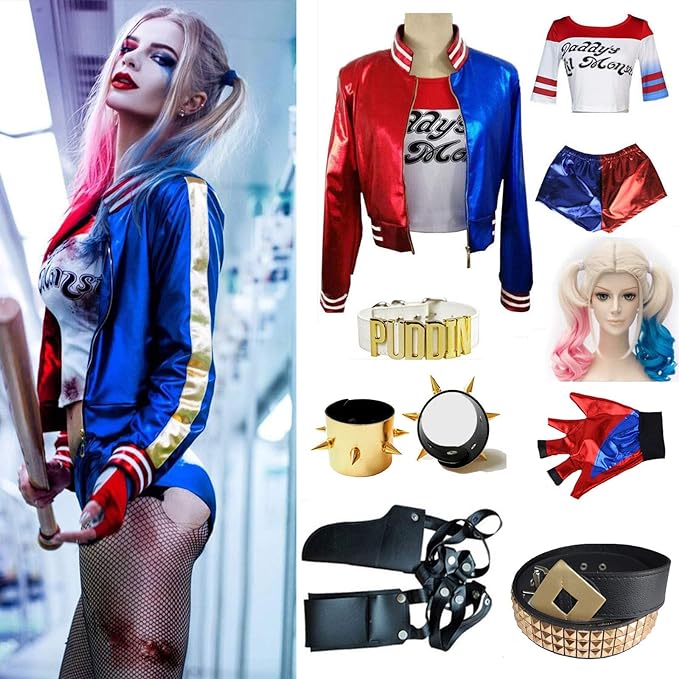 harley suicide quinn squad costume cosplay
