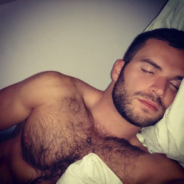 hairy mature sleeping