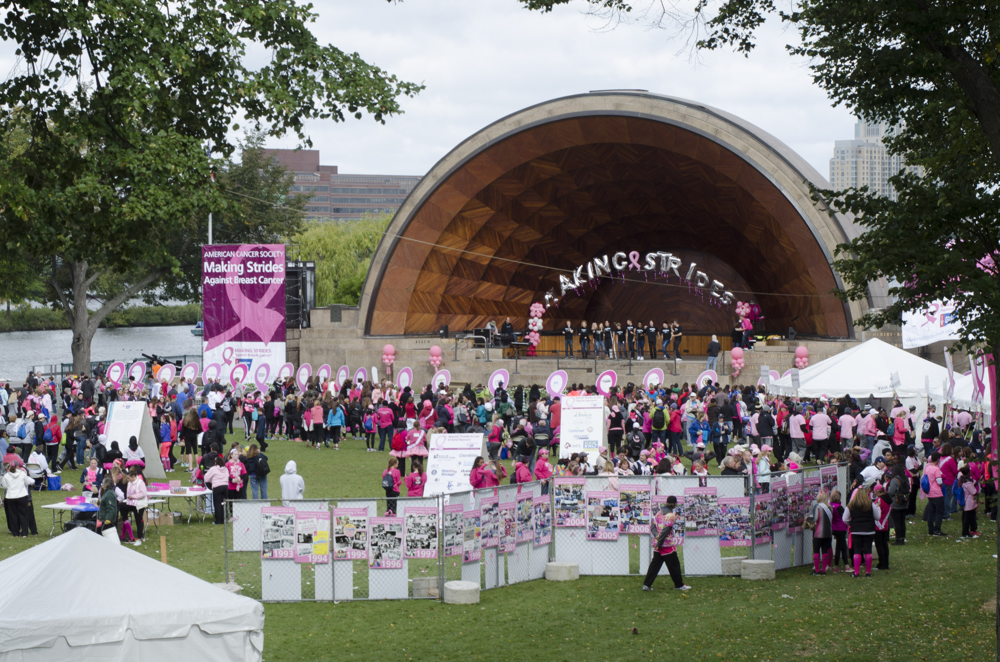 strides breast cancer against making boston