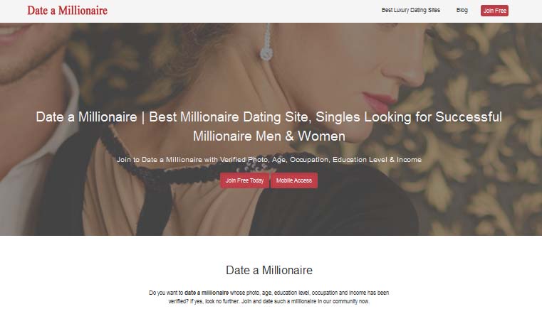 website millionaire dating