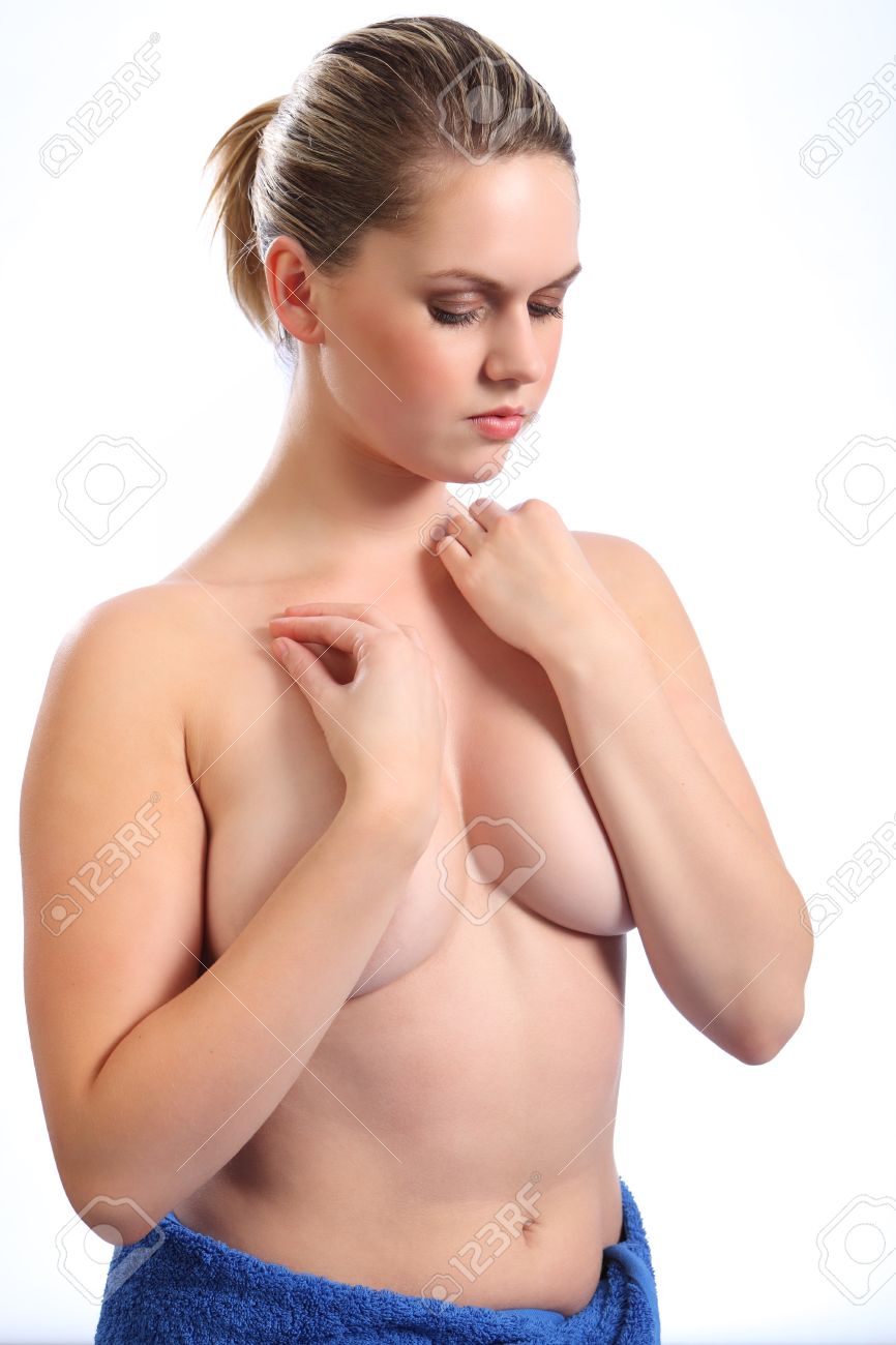 boobs covered by arms